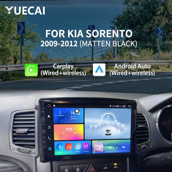 10 Inch Car Android Head Unit Matte Black 2009 - 2012 Kia Sorento Android Head Unit
