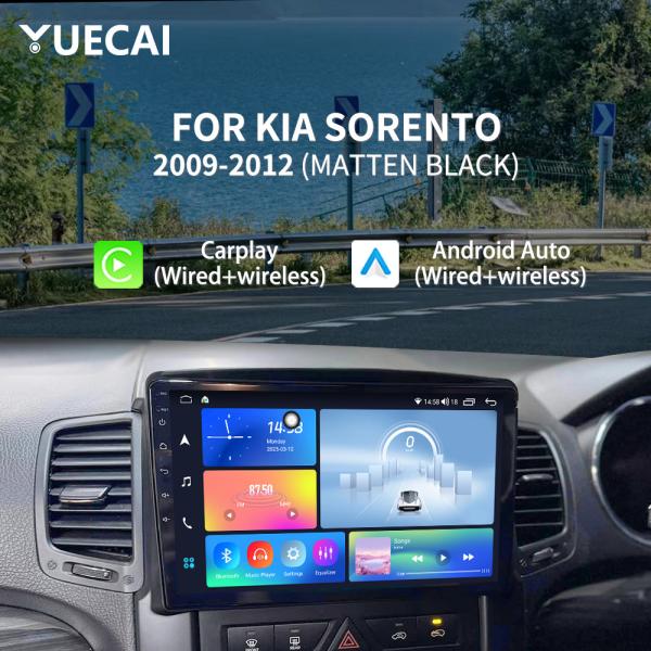 10 Matten Black QLED Car DVD Player GPS Navigation System for KIA SORENTO 2009-2012 CarPlay Android Auto Wired Wireless