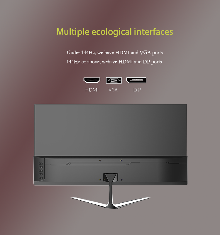 OEM 24 Inch Desktop Monitor High Refresh 2K Computer Monitor Ultra Narrow Bezel