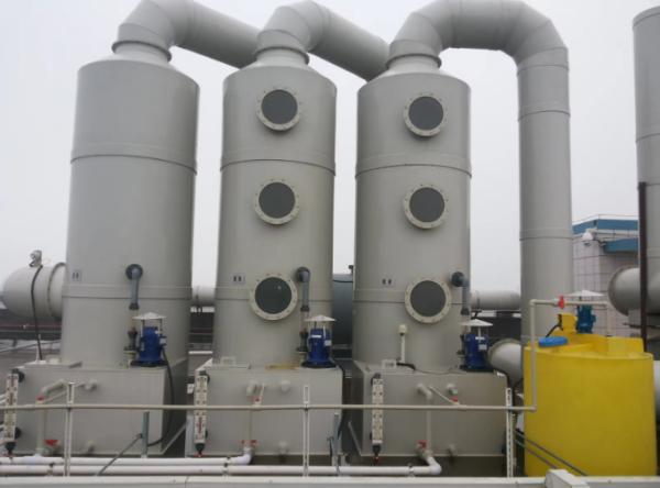 Grande volume de ar Poluição química Dessulfuração industrial Torre de pulverização com revestimento de gel FRP limpador de gás úmido