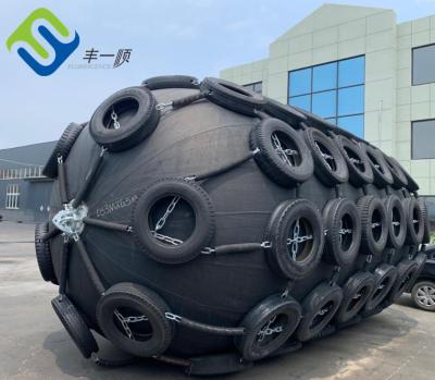 Marine Yokohama Pneumatic Fender With Chain And Tire Net For STS And STD