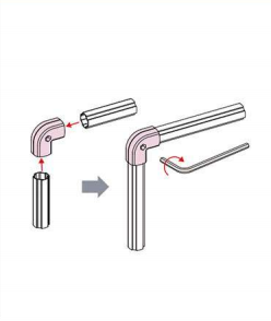90 Degree Right Angle Aluminum Alloy Joint Outer Joint Aluminum Tube Joints AL-2
