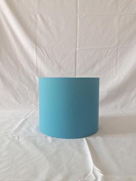 D240*H200MM Blue TC Small Drum Shade E14 E27 With Copper Fabric Inner