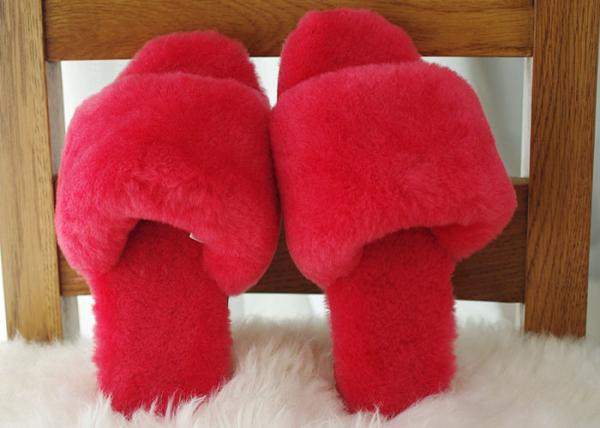Sheep Wool Slippers Fashion LADIES SHEEPSKIN SCUFF Bedroom Slippers