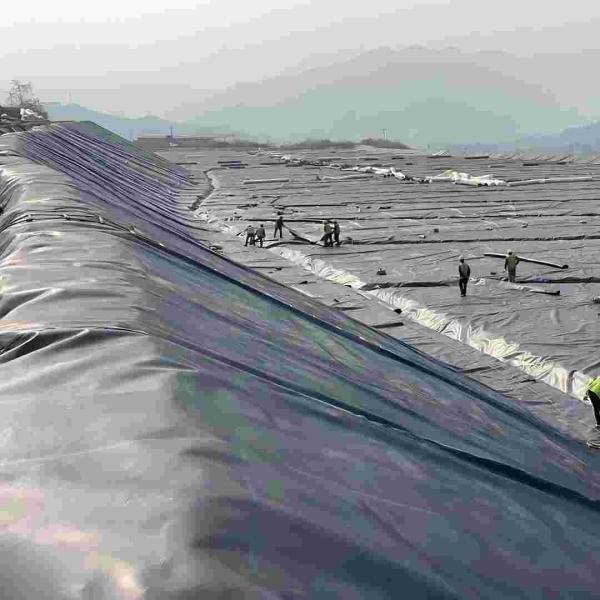 環境プロジェクト HDPE 滑らかな地膜 酸やアルカリに耐性 700% 断裂時に長さ 0.3mm 3.0mm 厚さ