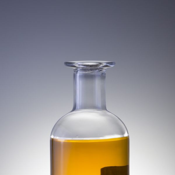 Garrafa de vidro transparente lisa e vazia garrafas de vodka de 1 litro personalizáveis e duráveis