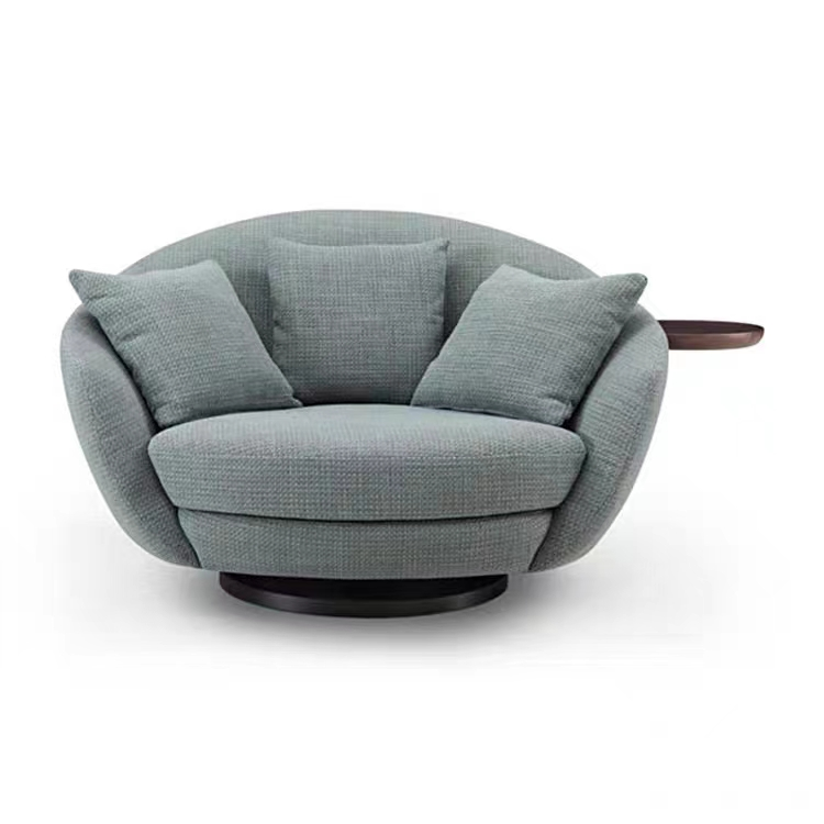 ODM OEM Villa Home Hotel Rotating Sofa Chair With Tray
