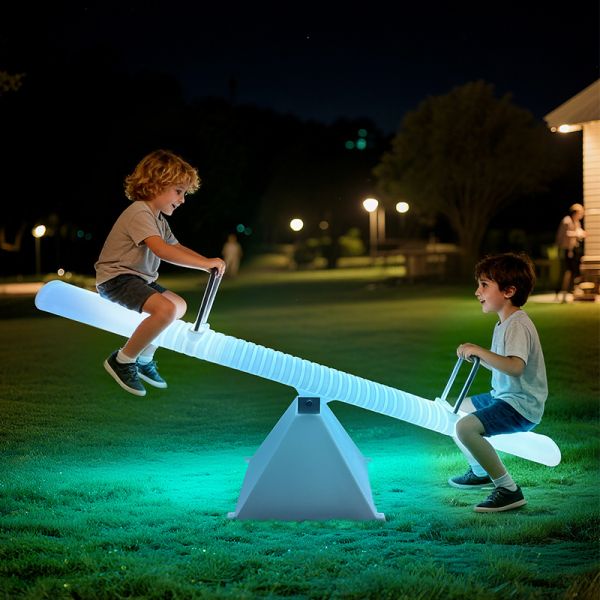 Eco-Friendly Double Hanging Sensory Swing Chair with 16 RGB LED for Indoor and Outdoor Use