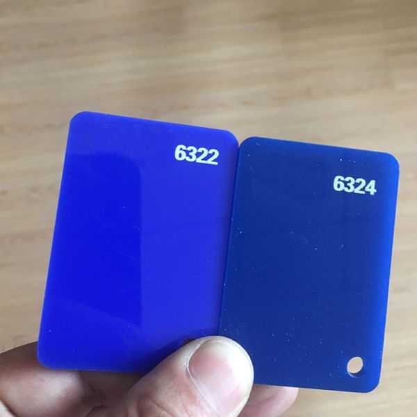 Cast Yellow Blue Colored Acrylic Sheet Flexible 3x3 36 X 72