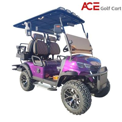 Vacuum Tire Golf Buggy With Artificial Leather Seat 4 Passengers Capacity