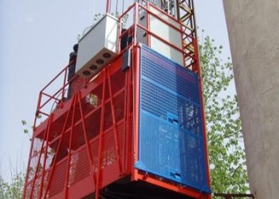 2700kg VFD Red Single Cage Construction Material Hoists for Mining Wells