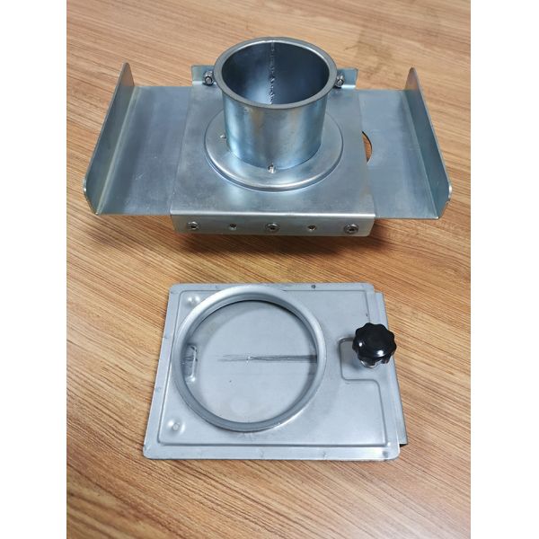 Industrial Hvac Ductwork 80mm Manual Blast Gate For Woodworking Machinery