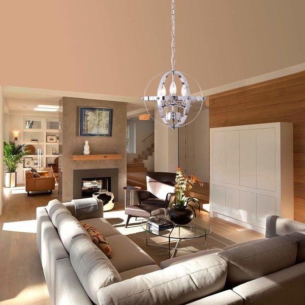 Spherical chandelier Chain Light Indoor Creative Metal Round Hanging Lamp Retro vintage chandelier(WH-VP-62)