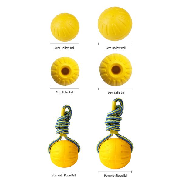 Interactif EVA Boule de tennis indestructible Float Boules de tennis indestructibles pour chiens
