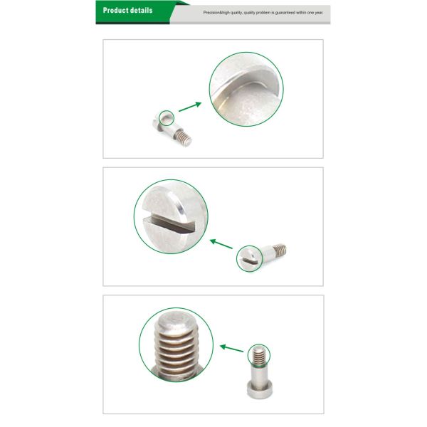 High Precision Shoulder Screws And Bolts Euro Slotted Type For Mould Making