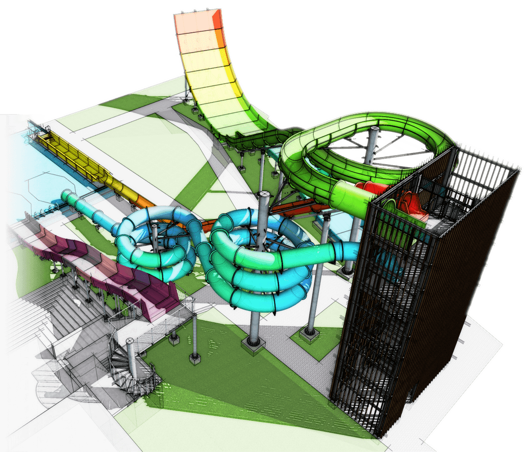Aqua Park Magic Carpet Slide Metal Fiberglass Commercial Water Park Equipment Custom