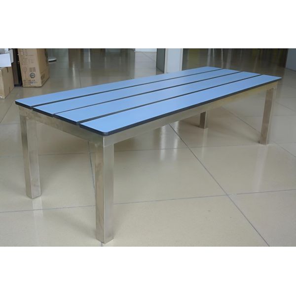 Plate de table en acier inoxydable avec stratifié haute pression (HPL) ignifuge