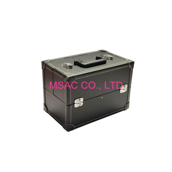 Чернота случаев косметик макияжа Pu кожаная Pro чистая