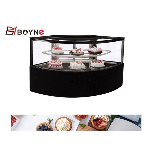 Commercial Cake Display Case Air Cooling Fan Shaped Cake Chiller Showcase