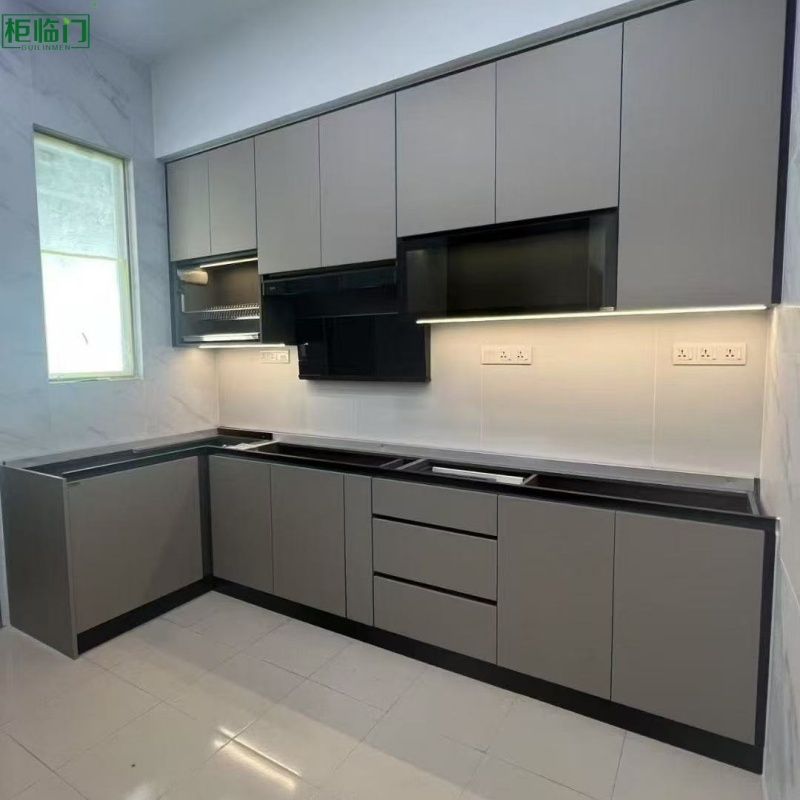 Fireproof Aluminum Kitchen Cabinet Formaldehyde Free Easy Assemble