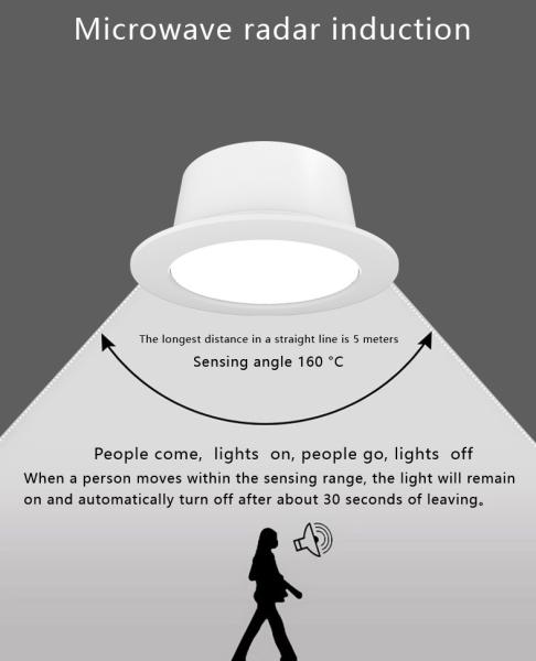 5700K Cool White LED Downlight 4 Inch Plastic LED Downlight 9W