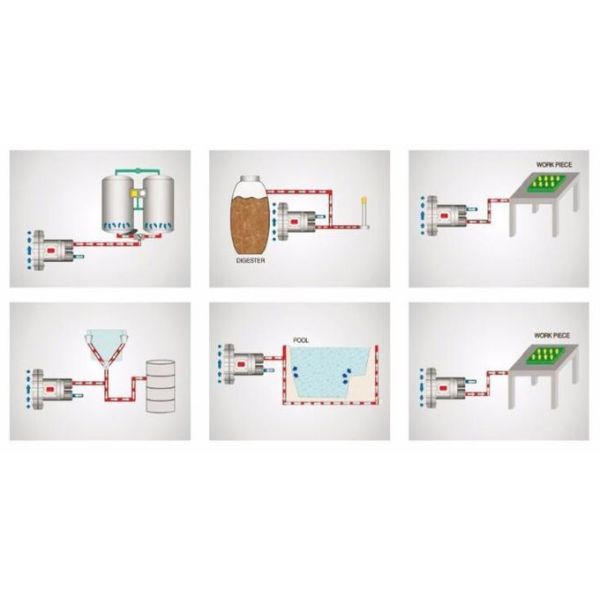 IP54 / IP55 Silver Turbine Air Ring Blower For Water Treatment 8.5kw