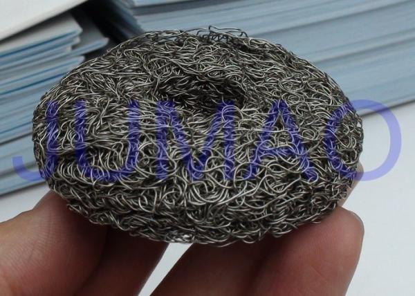Overall Rigidity Knitted Mesh Filters High Strength Round With Hole In Center