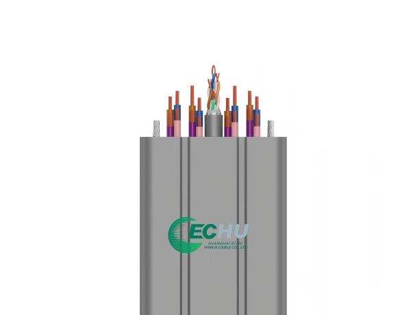 ECHU  Flat Traveling Cable for Elevator use, Shielded Flat Travel Cable with STP/UTP CAT6