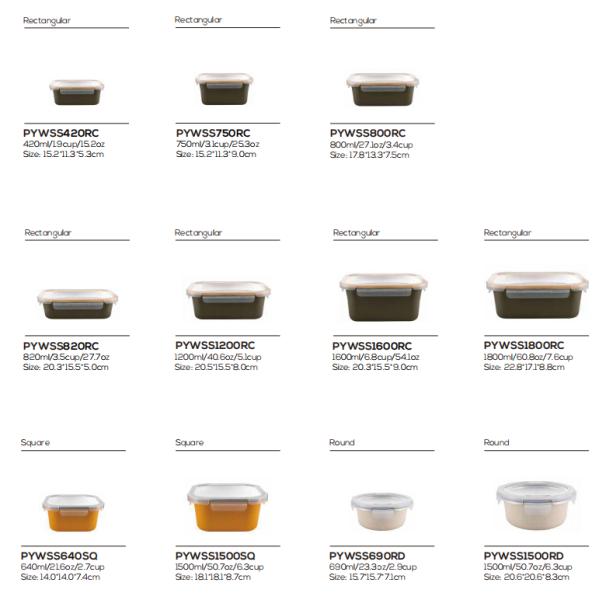 Contenedor de alimentos de acero inoxidable 0,45 mm