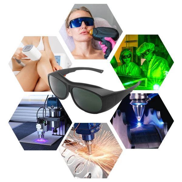 Laser glasses laser protection glasses Laser protective glasses certified laser protection lenses laserprotective sheet 190-460nm 460-630nm OD1+ OD6 630-2000nm for laser laser protective glasses