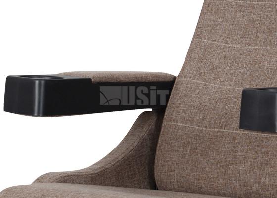 IMAX Luxury Swing Back Commercial Cinema Seats , Movie Theater Chairs Retractable Cup Holder