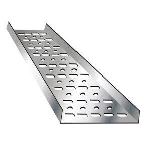 Chemical Factory Trough Type Cable Tray , Aluminum Ladder Cable Tray Support System