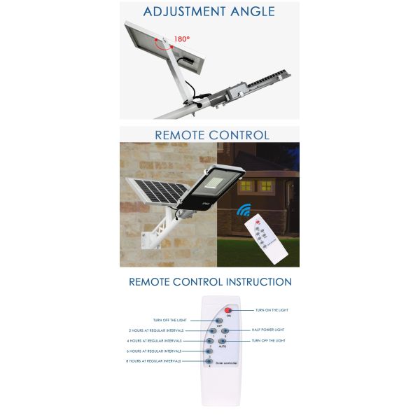 30W 50W Solar LED Street Light , Toothbrush Head Type Solar LED Street Lamp