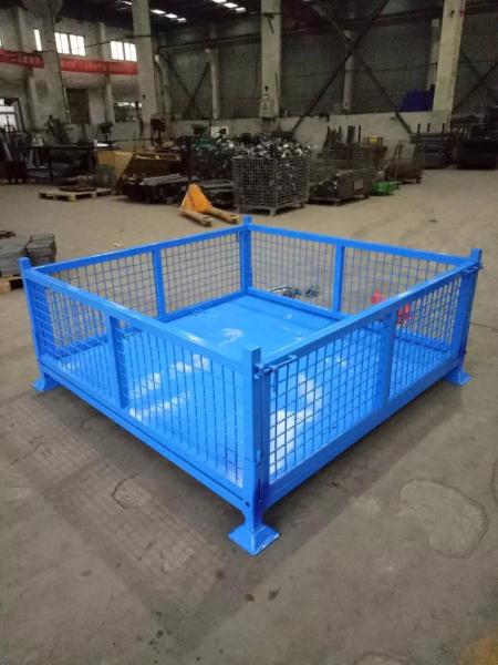 Self Loading Warehouse Storage Cage Collapsible Customized