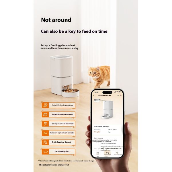 Smart Automatic Cat Dog Pet Feeder Large 6 Liter Capacity Eco-Friendly Solid Plastic Waterproof IPX5 Battery Powered