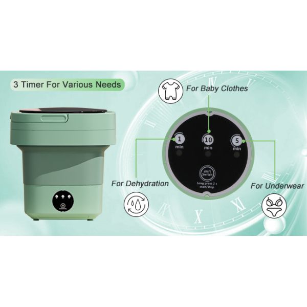 Plastic Tub Fully-automatic Portable Mini Folding Washing Machine for Underwear Socks