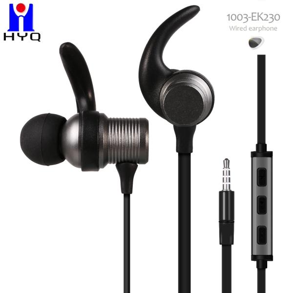 OEM Alloy Housing 106dB Metal Wired Earphones With Ear Hooks 10mm