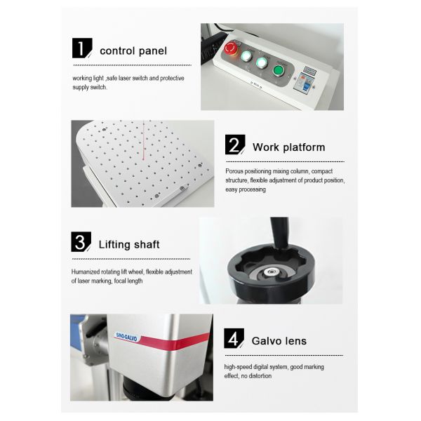 EZCAD System Metal Fiber Laser Marking Machine / Fiber Optic Laser Engraver