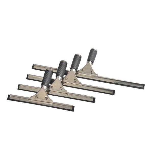 Stainless Steel Window Squeegee Glass Wiper Telescoping Shower Squeegee Rubber Blade