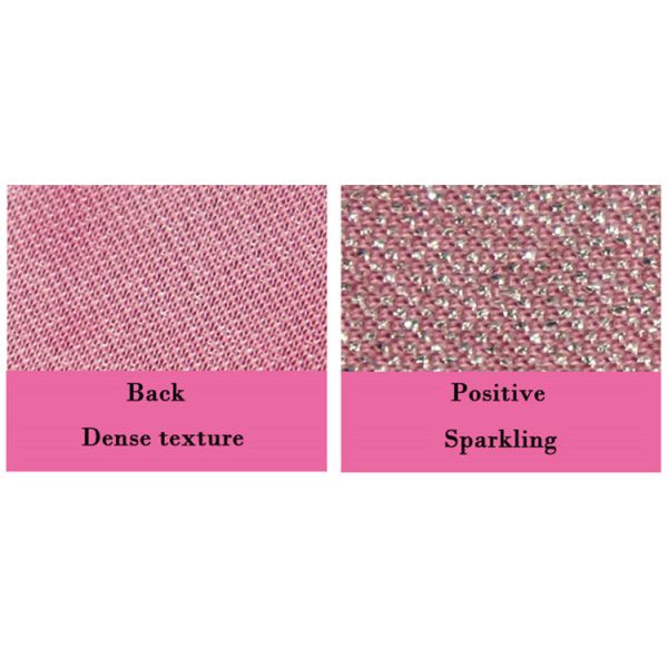 Яркий розовый сияющий Sequin простирания вяжет ткань ткани 40gsm Lurex металлическую