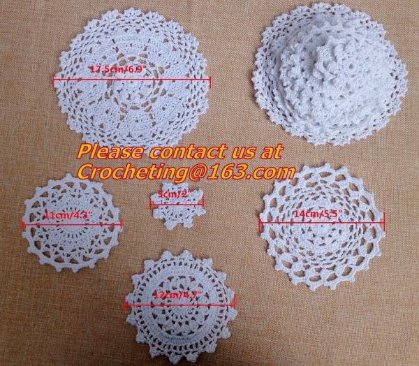 Hand made crochet doily, table cloth, Different styles of different Placemat color custom