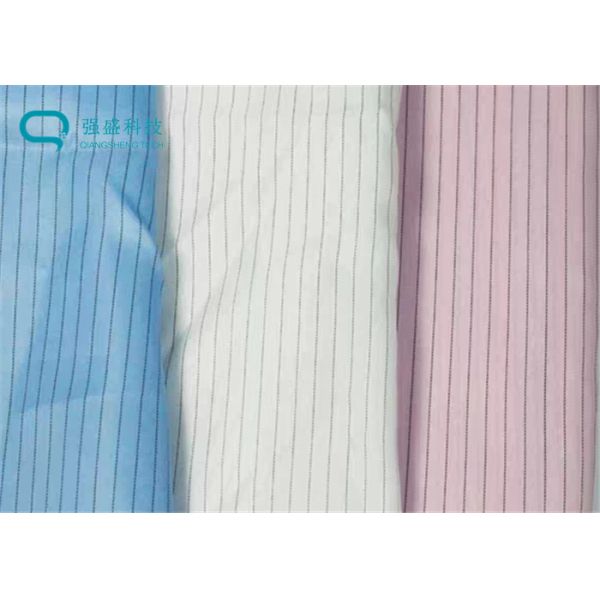 5 Mm Striped Conductive Polyester Woven Fabric Anti Static