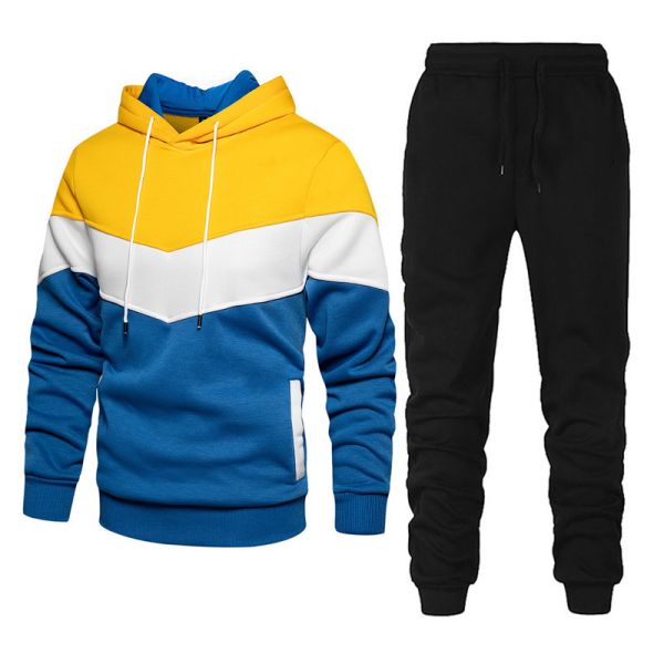 Adults Unisex Hoodies 100% Cotton Sweatshirt And Sweatpants Set Solid Thick Hoodie
