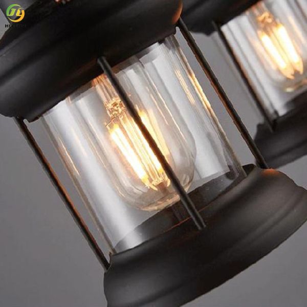 Industrial Vintage Wooden Metal Painting Modern Wall Light For Home Corridor Decorate
