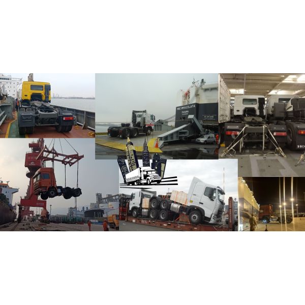 WD615.47 Motor modelo SINOTRUK 6X4 HOWO 7 remolque cabeza de camión tractor en color rojo para los requisitos de su cliente