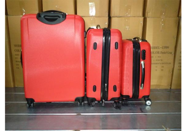 Colorful 3 Pcs Luggage Travel Set Bag ABS Trolley Suitcase With 4 Universal Wheels