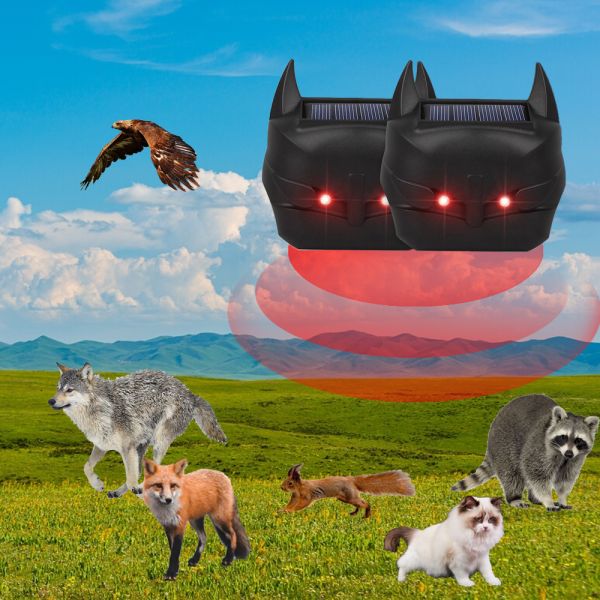 Red LED Lights Solar Animal Deterrent Keep Your Property Safe from Predators 480 Hours