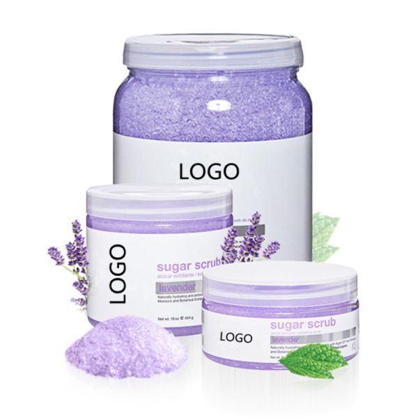 Lavender Mint Sugar Body Scrub Spearmint Oils Relieving Stress / Anxiety