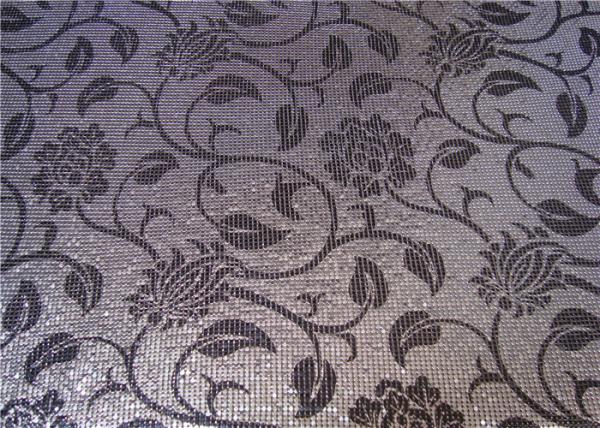 Versatility Metallic Mesh Fabric Silk Screen Type With 3mm - 10mm Flakes Diameter