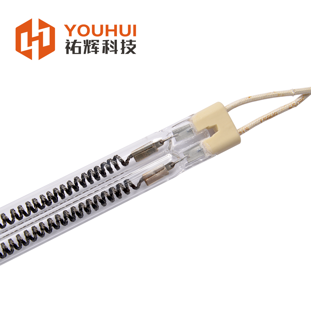 Durable 200-4000W Z-type Double Tube Carbon Fiber Infrared Heating Lamp with Clear Emitting Color for Industrial Applications